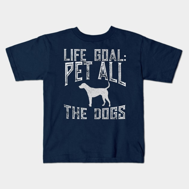 Life Goat Pet All The Dogs Kids T-Shirt by Distefano